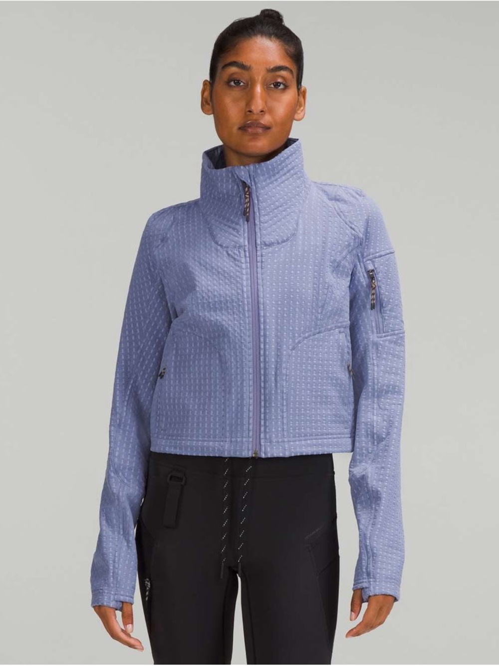 Lululemon Water-Repellent Fleece Hiking Jacket Peri Purple size 0
